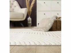 the carpet Alfombra Everest Modern 3D alto-bajo - - 160 x 230 cm Crema Outlet