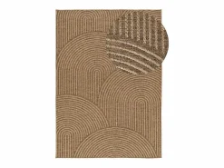 Alfombra exterior - geométrico efecto yute - natural - 160 x 230 cm - ACRA^ Clearance