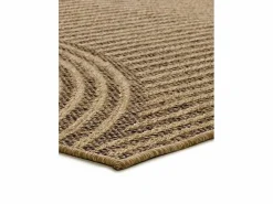 Alfombra exterior - geométrico efecto yute - natural - 160 x 230 cm - ACRA^ Clearance