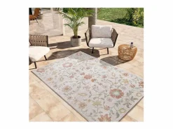 Alfombra exterior - motivos florales - - 120 x 170 cm - SAMARA Beige / Multicolor Best