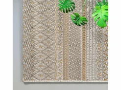 Alfombra Exterior Interior diseño moderno - Beige Amarillo - 140 x 200 cm - CALGARY^the carpet Discount