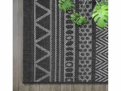 the carpet Alfombra Exterior Interior diseño moderno - Antracita - 200 x 280 cm - CALGARY Gris antracita Clearance