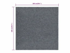 Clicnbuy Alfombra felpudo atrapasuciedad 100x100 cm Gris Sale