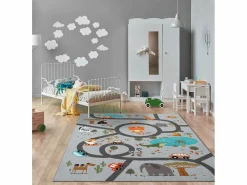 the carpet Alfombra Infantil|Alfombra Happy Life Juego Safari - - 200x290 cm
