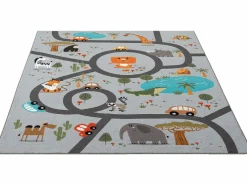 the carpet Alfombra Infantil|Alfombra Happy Life Juego Safari - - 200x290 cm
