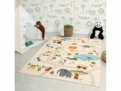 the carpet Alfombra Happy Life Juego Safari - - 120x160 cm Beige Online