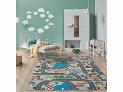 the carpet Alfombra Happy Life Juego - - 200x290 cm Gris New