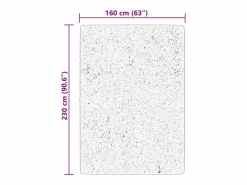 Alfombra HUARTE de pelo corto suave y lavable color crema 160x230 cm Blanco Online