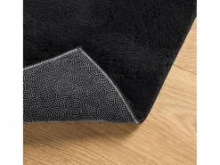 Alfombra HUARTE de pelo corto suave y lavable negra 120x120 cm^ New