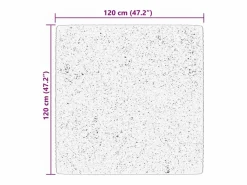 Alfombra HUARTE de pelo corto suave y lavable negra 120x120 cm^ New
