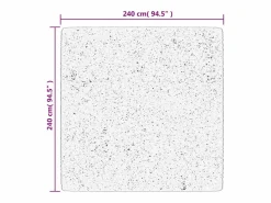 Alfombra HUARTE de pelo corto suave y lavable arena 240x240 cm^