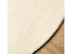 Alfombra De Cocina|Alfombra De Cocina|Alfombra HUARTE de pelo corto suave y lavable color crema Ø 120 cm