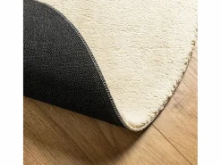 Alfombra De Cocina|Alfombra De Cocina|Alfombra HUARTE de pelo corto suave y lavable color crema Ø 120 cm