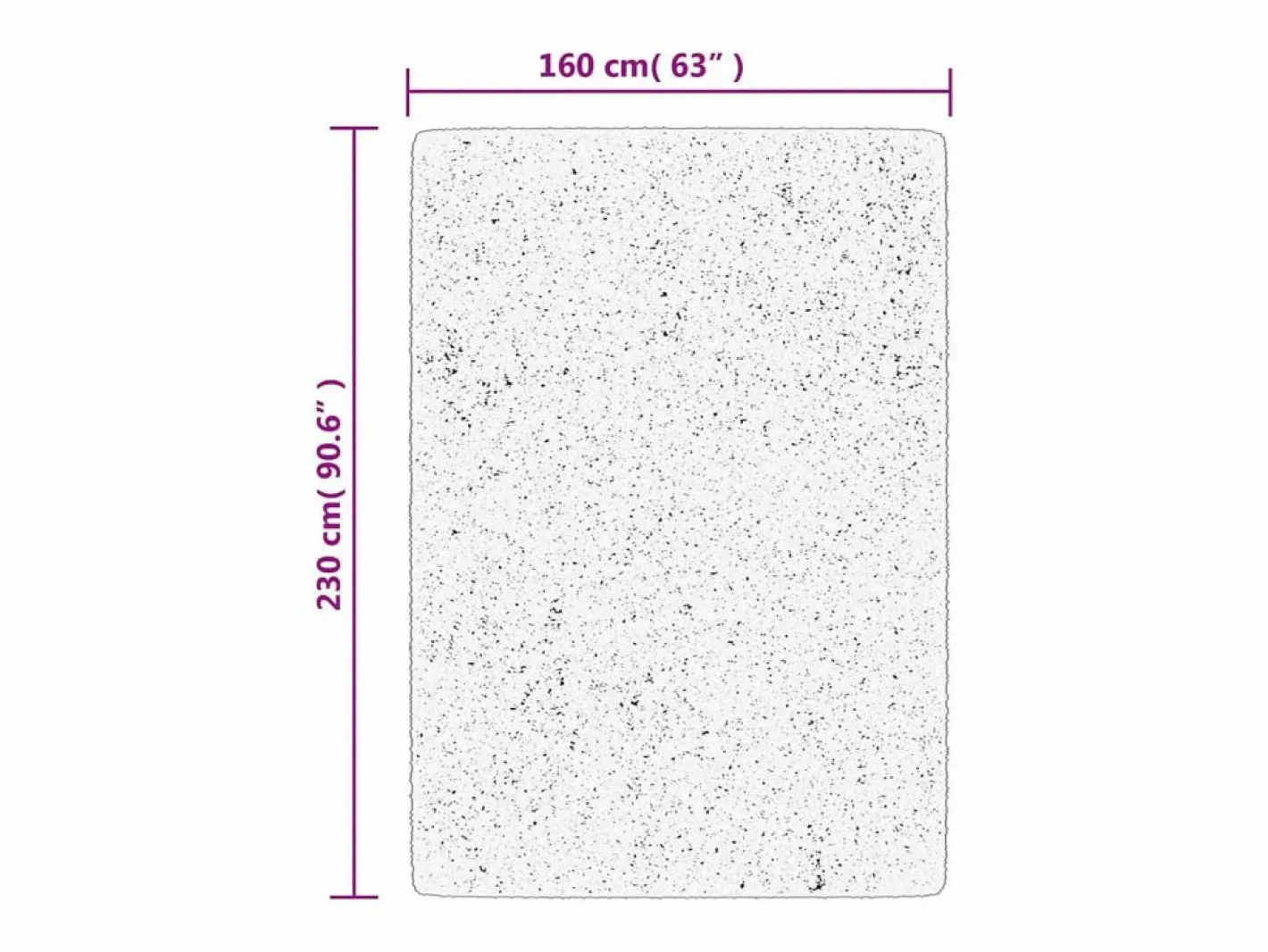 Alfombra HUARTE de pelo corto suave y lavable en 160x230 cm^ Clearance