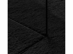 Alfombra HUARTE de pelo corto suave y lavable negra 200x200 cm^ Best
