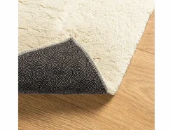 Alfombra HUARTE de pelo corto suave y lavable color crema 240x340 cm Blanco Best