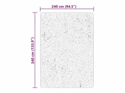 Alfombra HUARTE de pelo corto suave y lavable color crema 240x340 cm Blanco Best