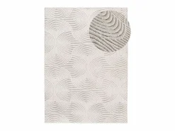 Alfombra interior - geométrico con relieve - crema - 160 x 230 cm - ESTILO^ Hot