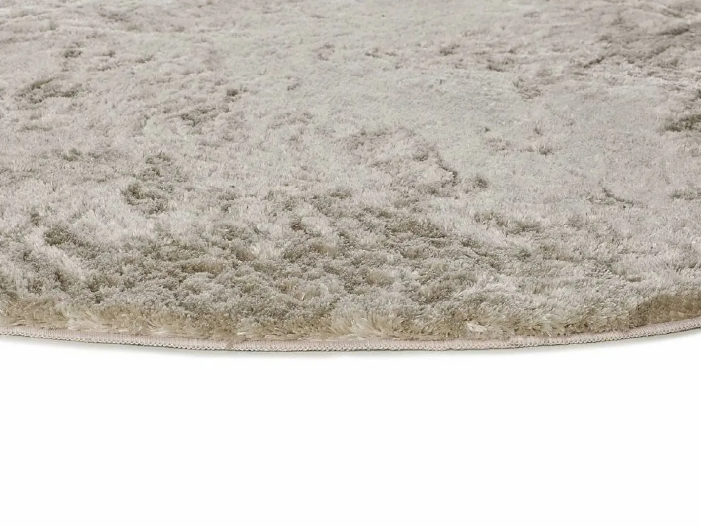 Alfombra Infantil|Alfombra interior redonda - shaggy uni - piedra - diam.120 cm - ROMA