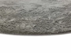 Alfombra interior redonda - shaggy uni - antracita - diam.120 cm - ROMA Gris antracita Outlet
