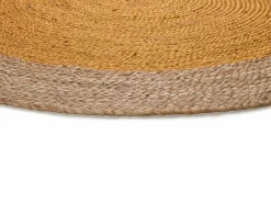Alfombra interior redonda - naturel - mostaza - diam.120 cm - MAHON Amarillo Clearance