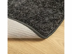 Alfombra ISTAN de pelo largo, aspecto antracita brillante, Ø 160 cm Gris Best