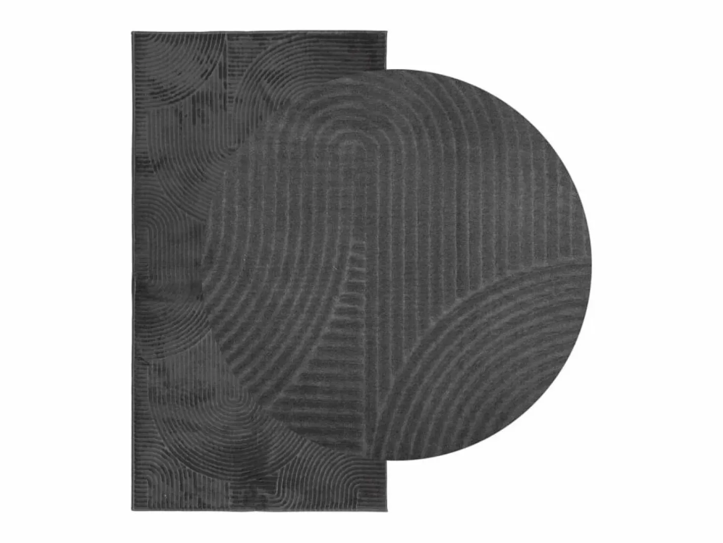 Alfombra De Cocina|Alfombra De Cocina|Alfombra IZA de pelo corto de estilo escandinavo en color antracita 80x150 cm
