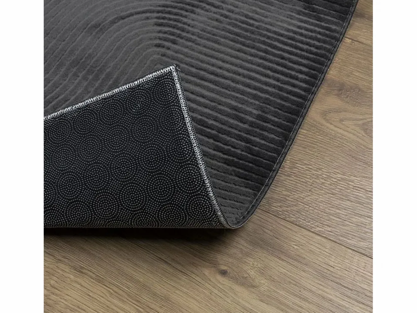 Alfombra De Cocina|Alfombra De Cocina|Alfombra IZA de pelo corto de estilo escandinavo en color antracita 80x150 cm