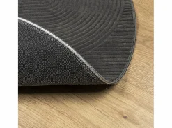 Alfombra IZA de pelo corto de estilo escandinavo en color antracita Ø 200 cm^