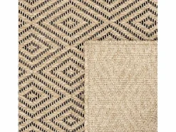 Alfombra Kansas Exterior Interior Aspecto Yute Resistente Diamante Intemperie - Naturaleza - 80 x 250 cm^the carpet Best