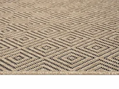 the carpet Alfombra Kansas Exterior Interior Aspecto Yute Resistente Diamante Intemperie - Naturaleza - 60 x 180 cm Color natural claro Best