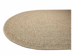 Alfombra Kansas Exterior Interior Aspecto Yute Resistente intemperie liso - Naturaleza - 140 x 200, oval^the carpet Sale