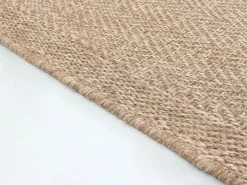 the carpet Alfombra Kansas Exterior Interior Aspecto Yute básico Resistente intemperie - Naturaleza - 200 x 290 cm Color natural claro