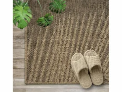 the carpet Alfombra De Exterior|Alfombra Kansas Exterior Interior Aspecto Yute Palma Resistente intemperie - Naturaleza - 140 x 200 cm