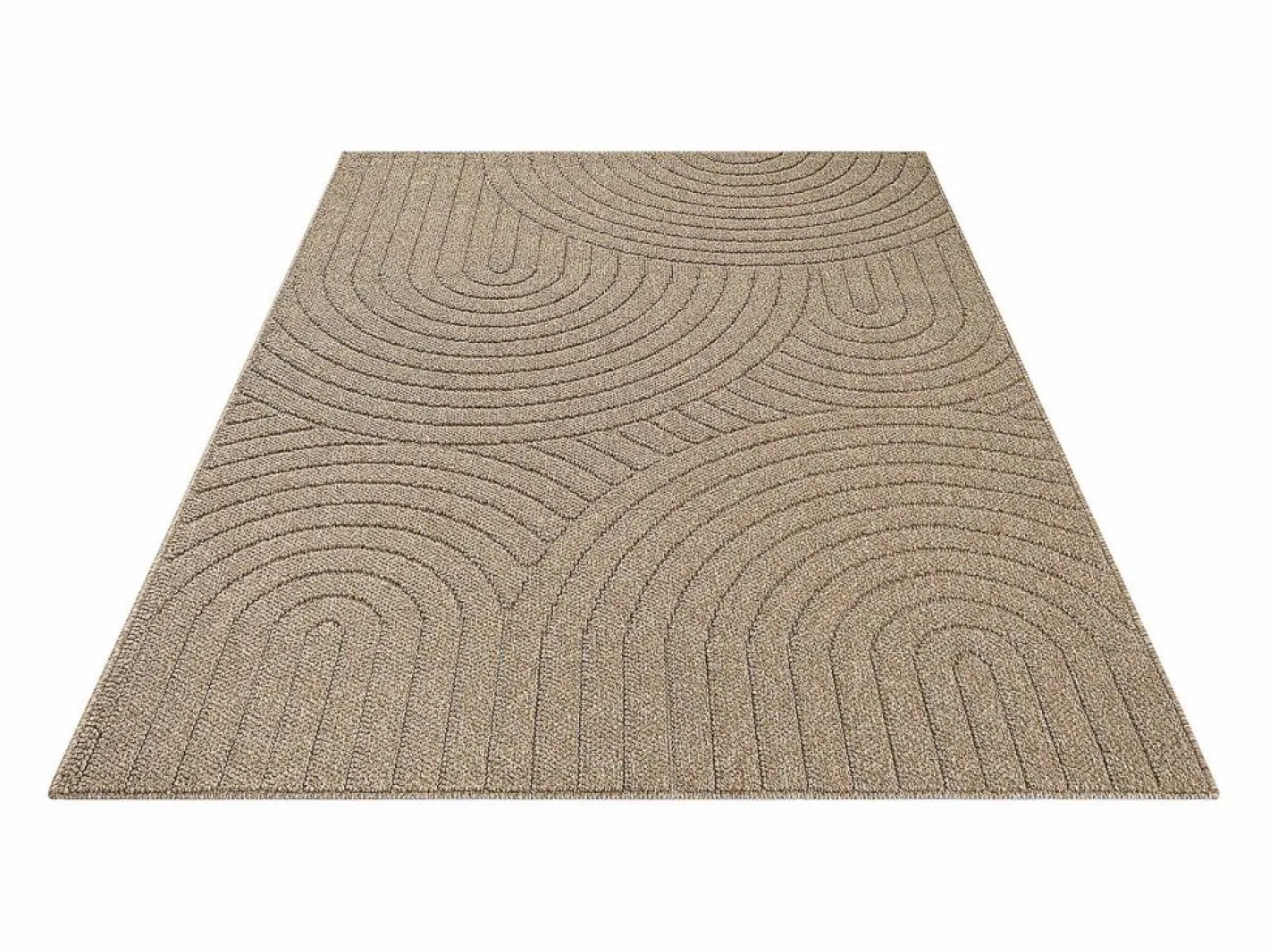 the carpet Alfombra Kos exterior moderna arcos, Naturaleza, 160 x 220 cm Beige Best