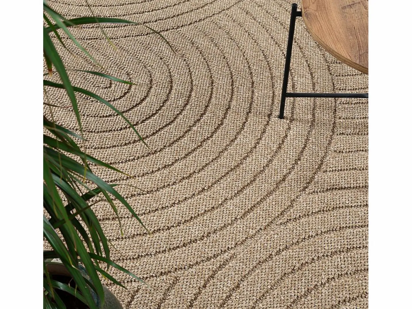 the carpet Alfombra Kos exterior moderna arcos, Naturaleza, 160 x 220 cm Beige Best