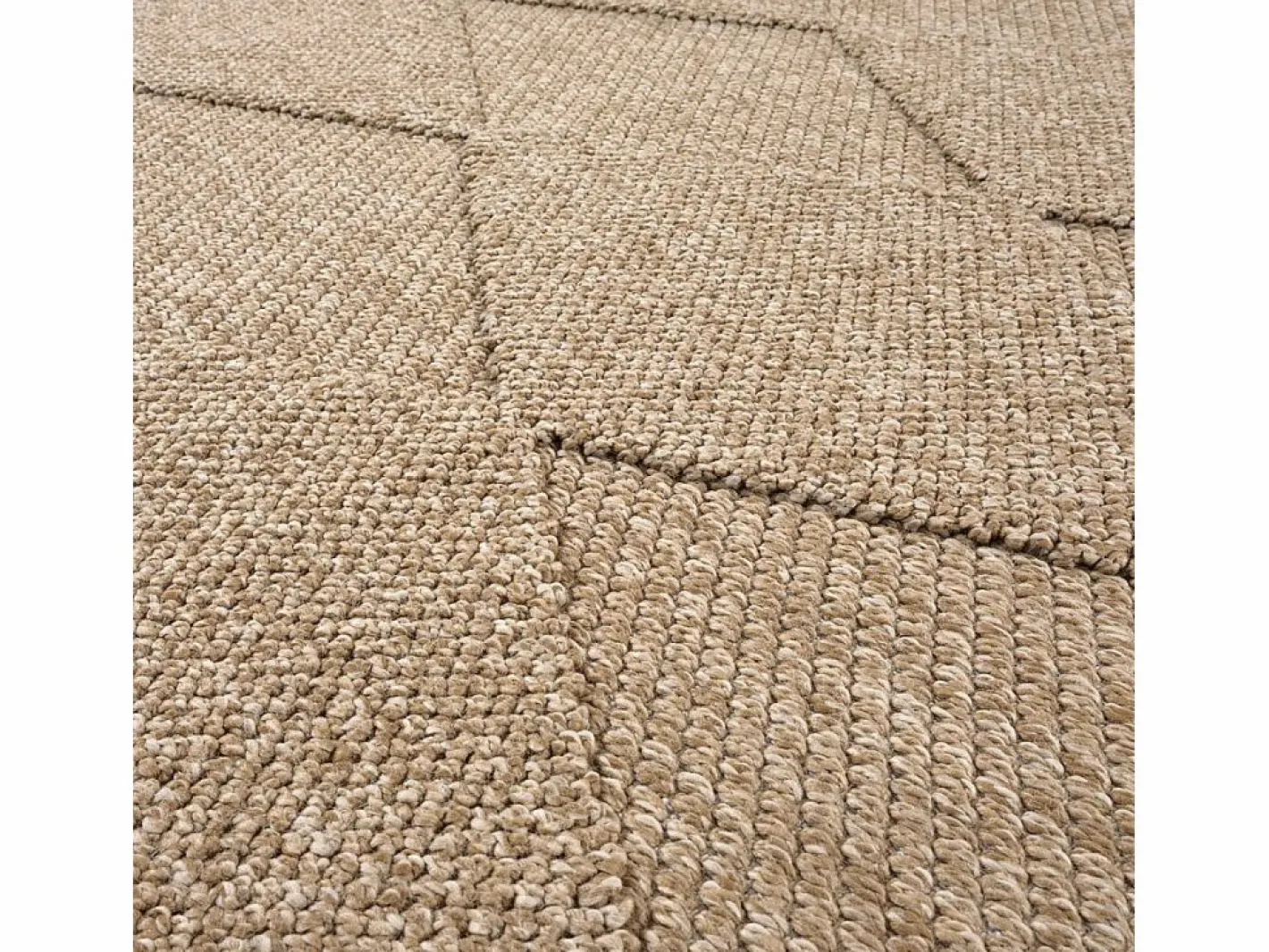 the carpet Alfombra Kos exterior moderna rombos, Naturaleza, 200 x 280 cm Beige Discount