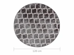 Clicnbuy Alfombra Redonda|Alfombra lavable antideslizante f120 cm