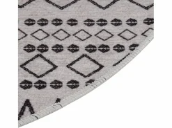Clicnbuy Alfombra lavable antideslizante negro y blanco f120 cm Multicolor Hot