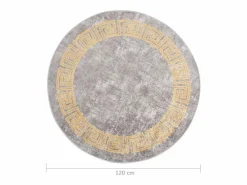 Clicnbuy Alfombra lavable antideslizante f120 cm Gris Discount