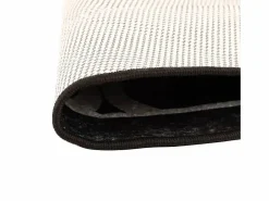 Alfombra lavable antideslizante negro y blanco Ø 120 cm^Clicnbuy Discount