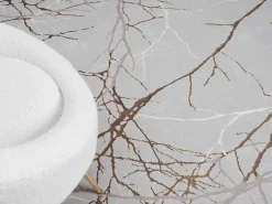 the carpet Alfombra Mila Brillante Naturaleza, , 200 x 200 cm, redondo Gris New