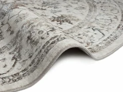 Alfombra Mila Shiny Classic Vintage, Creme, 200 cm, redondo^the carpet Hot