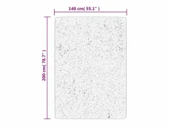 Alfombra moderna de pelo largo en color y crema de 140 x 200 cm Negro Clearance