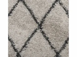 Alfombra De Cocina|Alfombra De Cocina|Alfombra moderna de pelo largo en beige y antracita Ø 120 cm