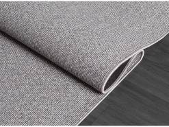 the carpet Alfombra Natal moderna uni, antimanchas, , 133 cm redondo Gris New
