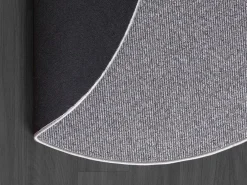 the carpet Alfombra Natal moderna uni, antimanchas, , 80 cm redondo Gris Best