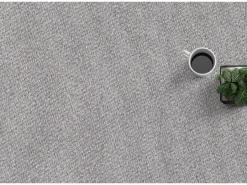 the carpet Alfombra Natal moderna uni, antimanchas, , 80 cm redondo Gris Best