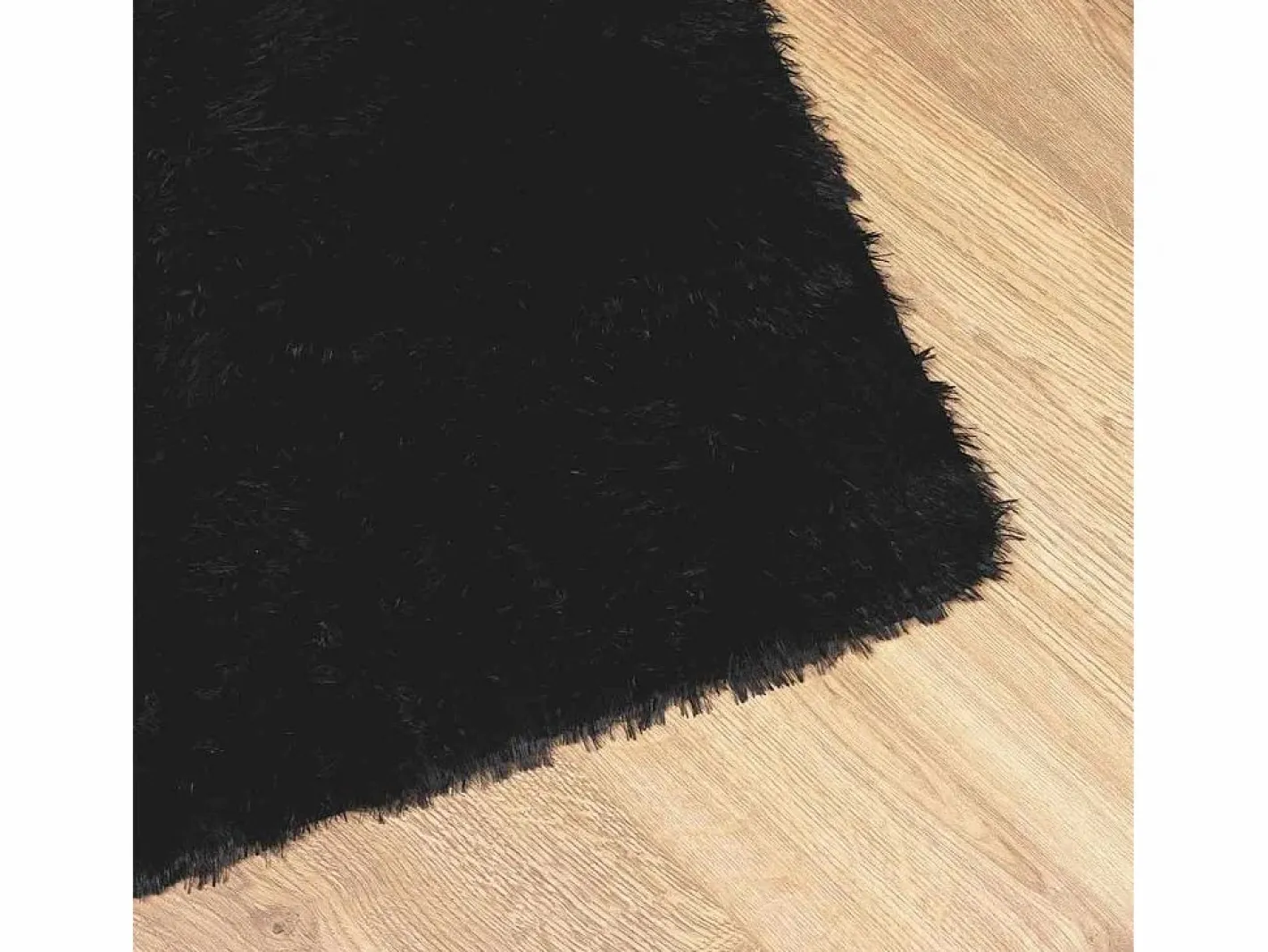 Alfombra NAVARRA Shaggy Negra 130x200 cm Poliéster^ Sale