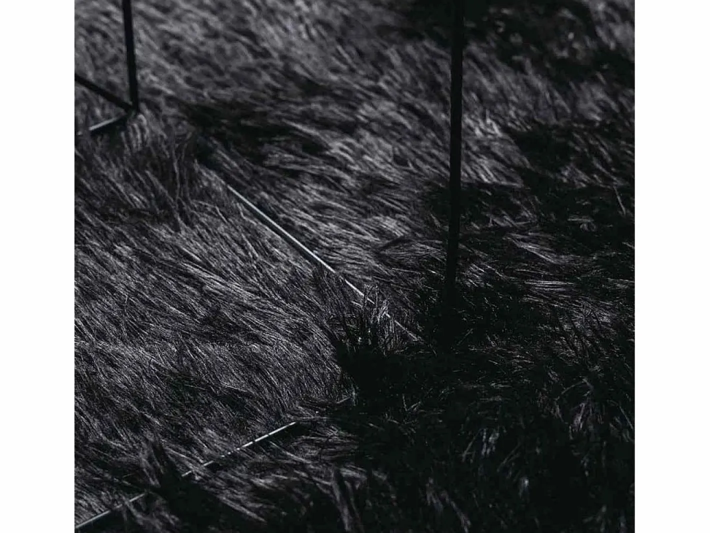 Alfombra NAVARRA Shaggy Negra 130x200 cm Poliéster^ Sale
